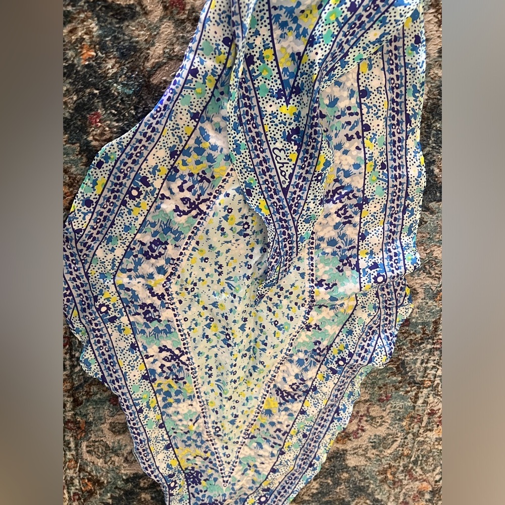 Echo Silk Floral Patterned Scarf Soft - image 1